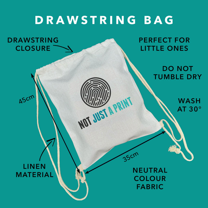 Personalised Dinosaur Drawstring Bag & Zip Pouch Pencil Case Set