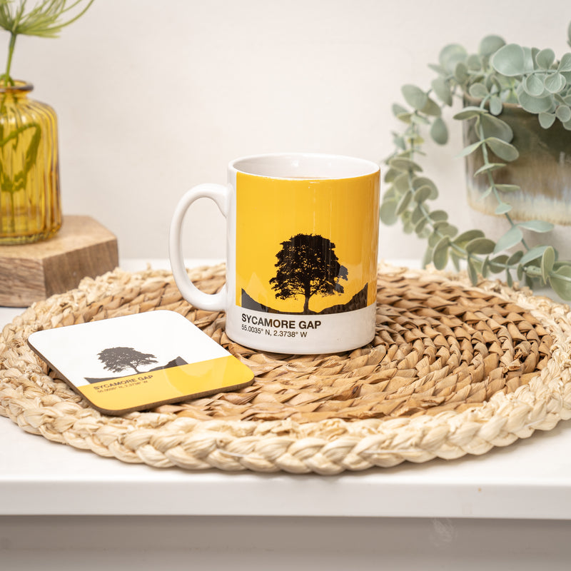 Sycamore Gap Tree Northumberland Mug & Optional Coaster
