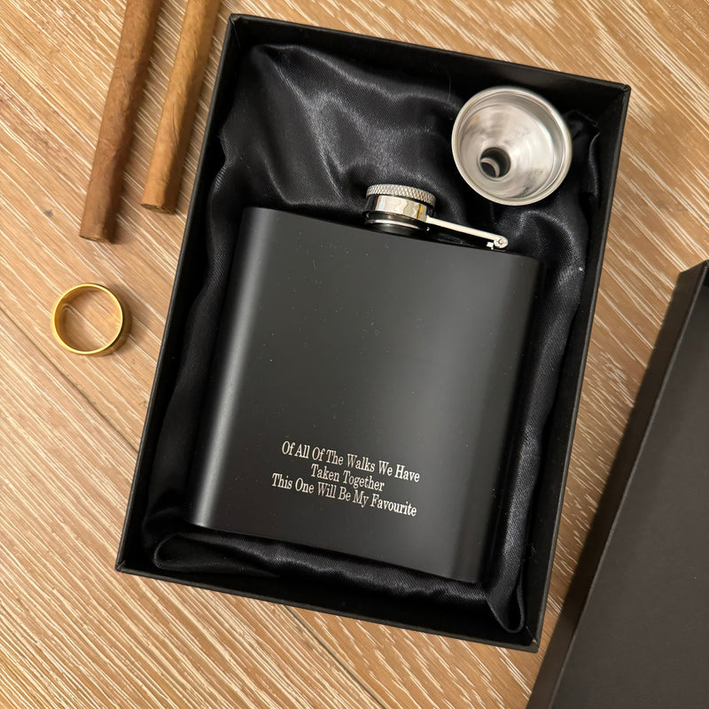 Personalised Engraved Father of the Bride Gift Hip Flask