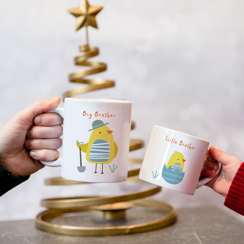 Easter Chick Matching Mug Set - Personalised Family Easter Gift