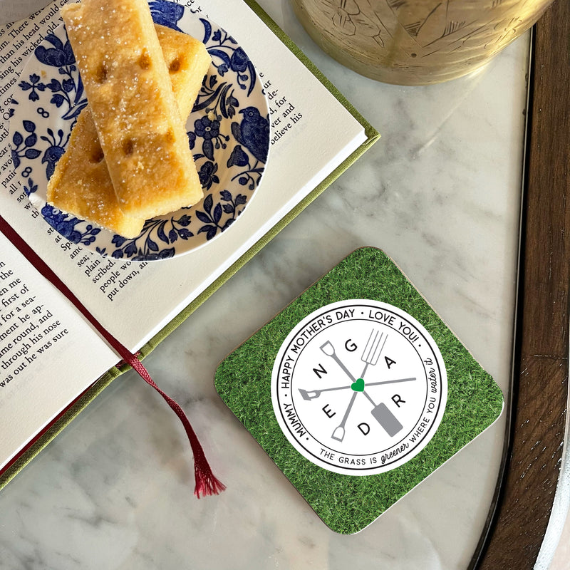 Gardening Gift - Garden Puns 'The Grass Is Always Greener Where You Water It' - Garden Lover Coaster