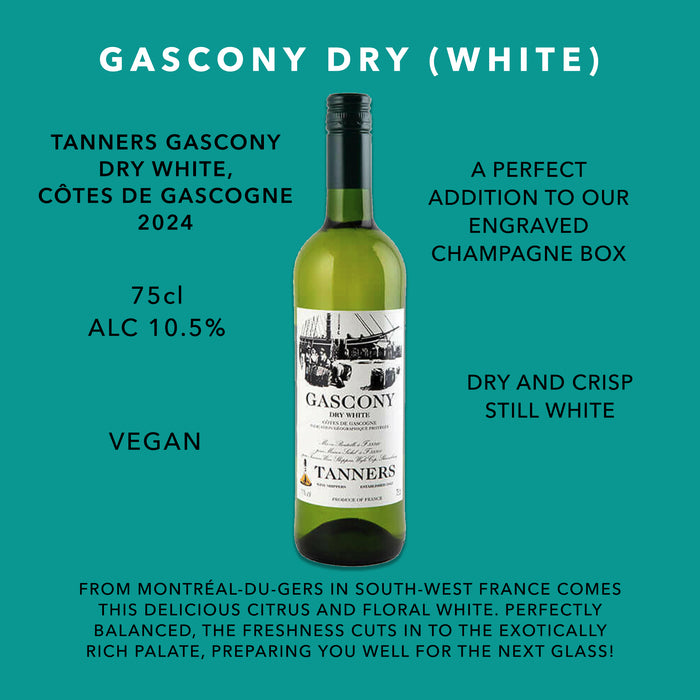 Personalised Double White Wine Crate Set – Two-Bottle Luxury Gift Hamper with Engraved Glasses & Treats