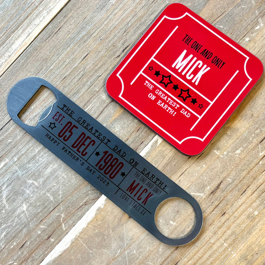 Father's Day Personalised Bottle Opener for Greatest Dad on Earth!