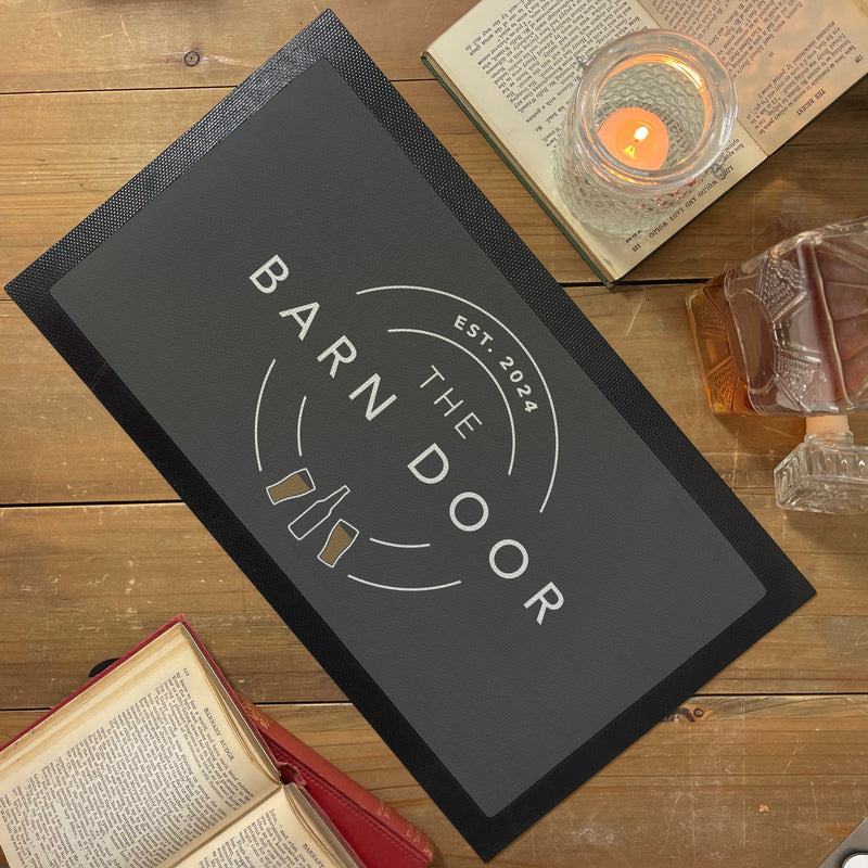 Personalised Modern Home Bar Mat