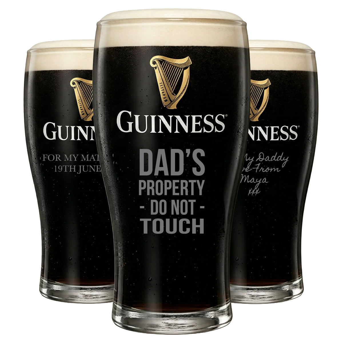 Personalised Guinness Pint Glass Gift (Engraved) | Next Day Delivery ...