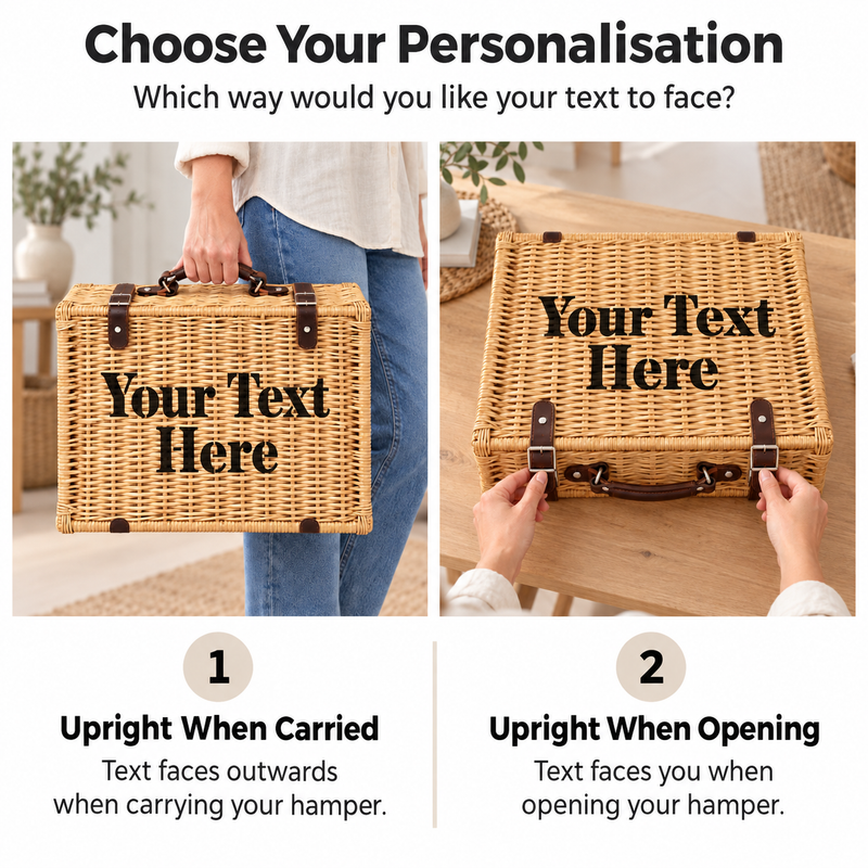 Personalised Logo Wicker Hamper – Custom Branded Gift Hamper
