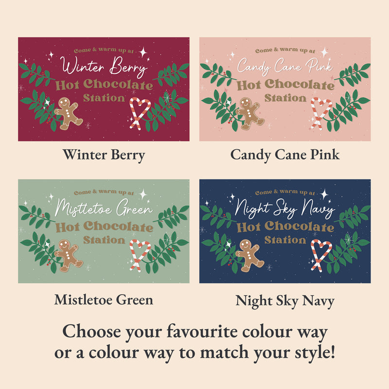 Personalised Hot Chocolate Station Mat – Christmas Drinks Station
