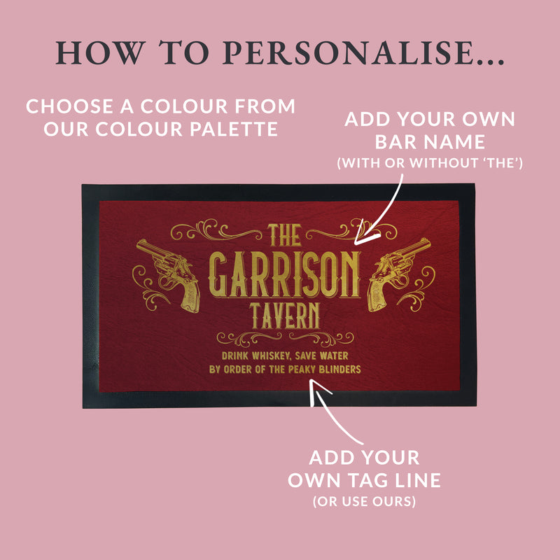 Garrison Tavern Peaky Blinders Themed Bar Mat Set