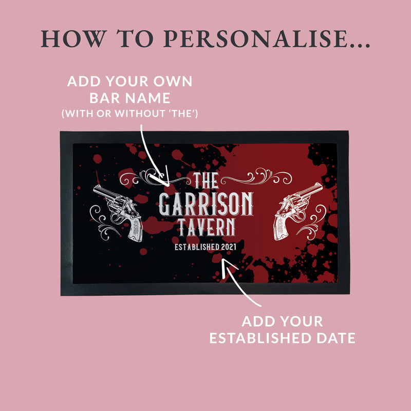 Personalised 1920s Gangster Bar Mat