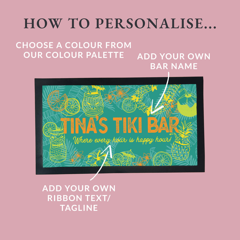 Personalised Tiki Bar Home Pub Set