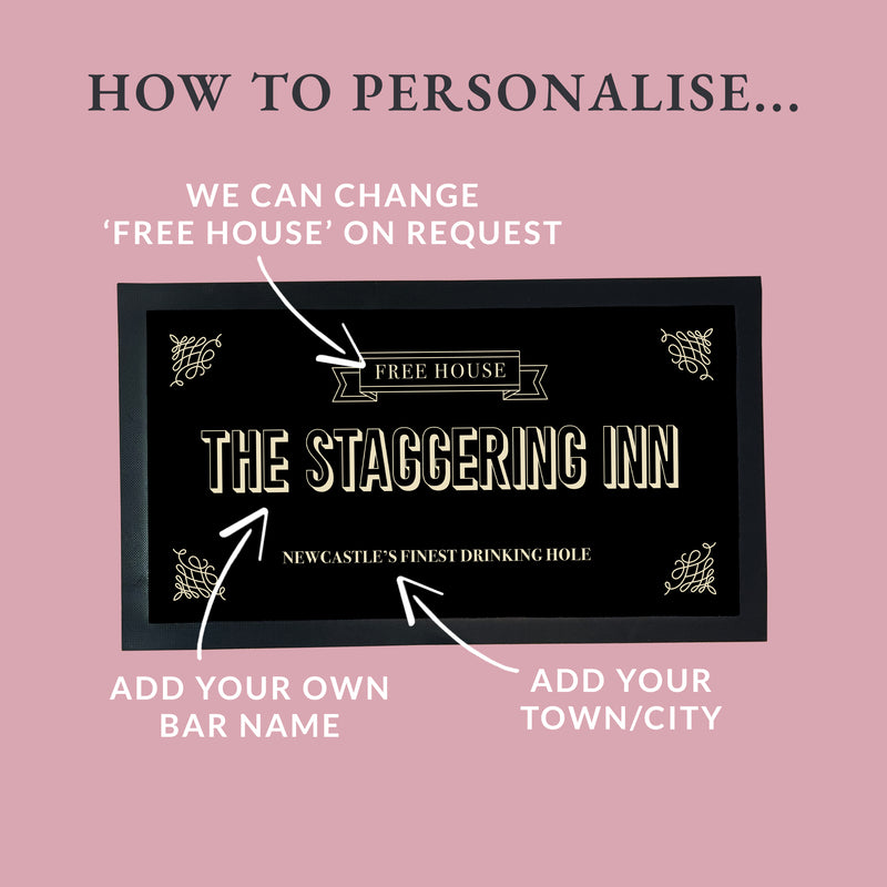 Personalised Bar Accessories with County Pub Design