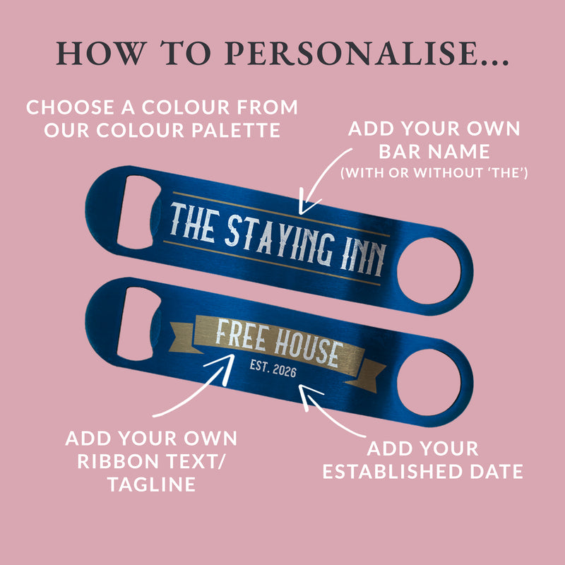 Personalised Vintage Home Bar Bar Blade Bottle Opener