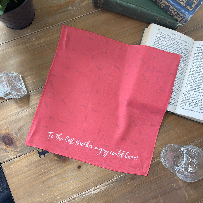 Tennis Racquet Patterned Personalised Pocket Square Pack of 4