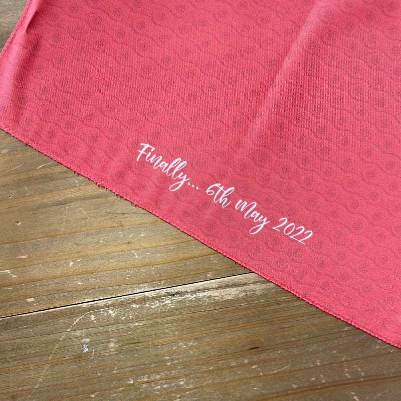 Bike Chain Patterned Personalised Pocket Square