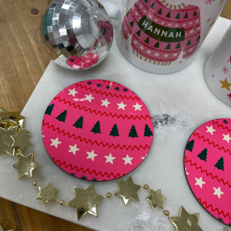 Bright Ugly Christmas Jumper Mug Set 'Merry & Bright'