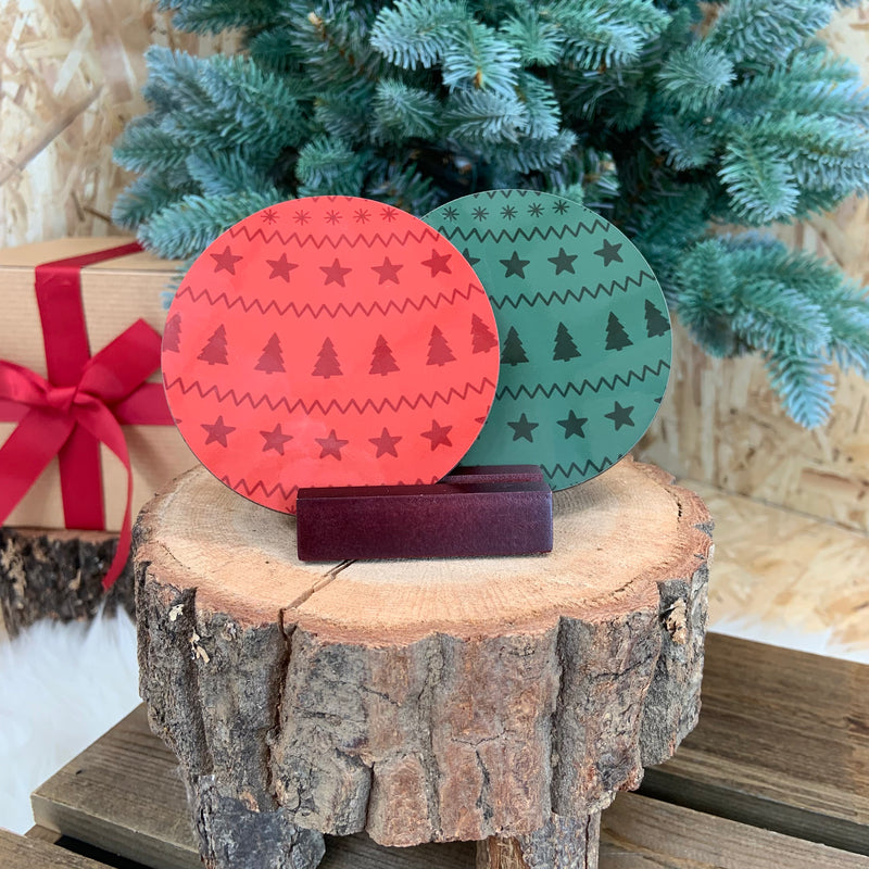 Personalised Christmas Stocking Mug & Coaster Family Gift Set