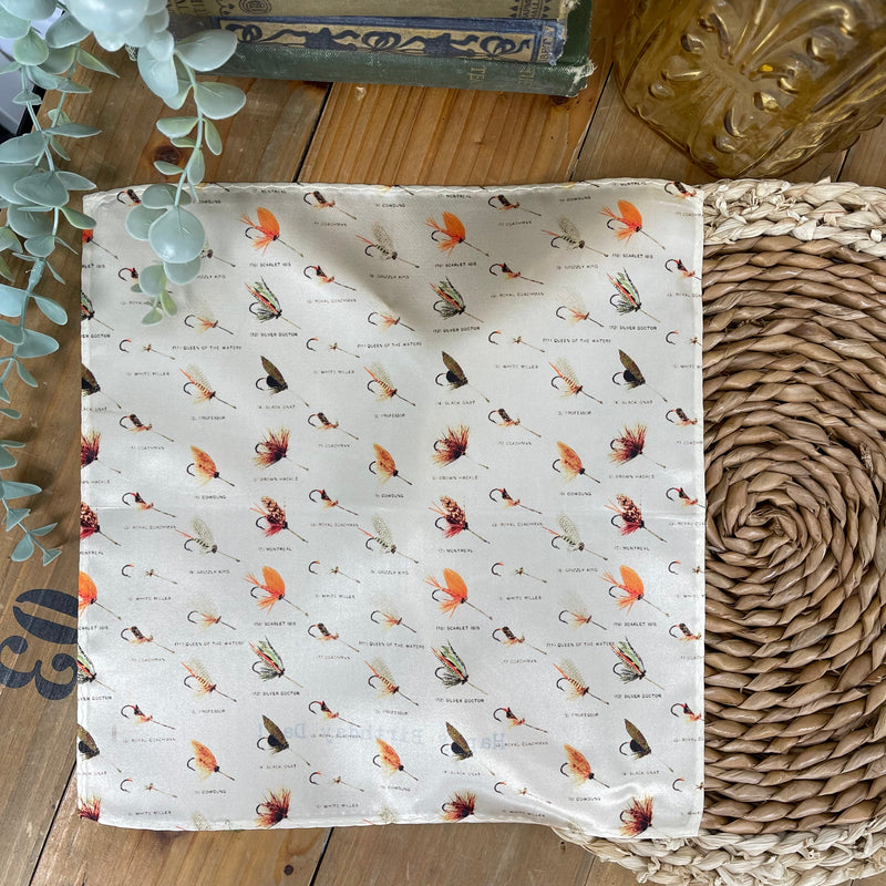 Fishing Tackle Themed Pocket Square pack of 4
