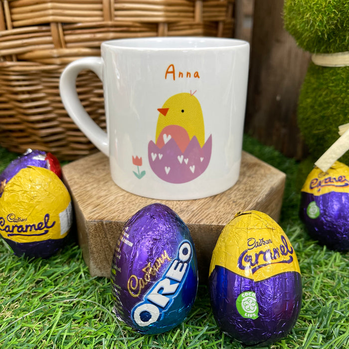 Easter Chick Matching Mug Set - Personalised Family Easter Gift