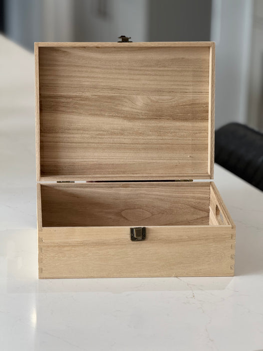 12" Unvarnished Wooden Box