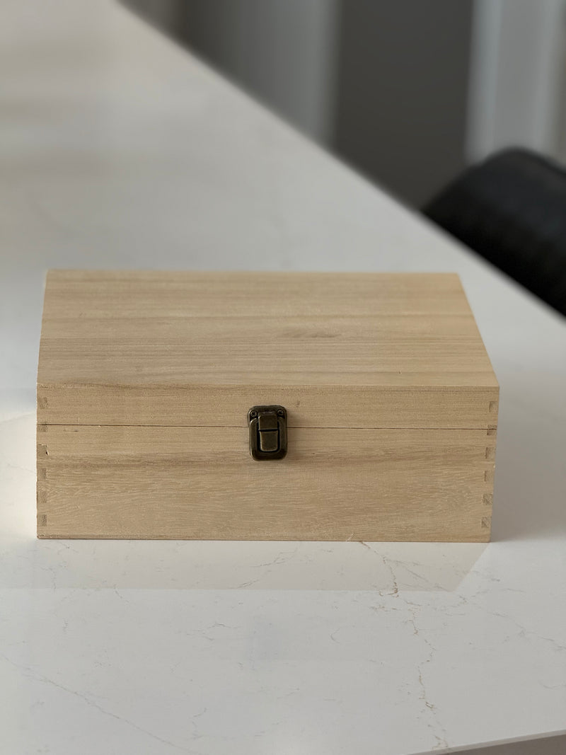 12" Unvarnished Wooden Box