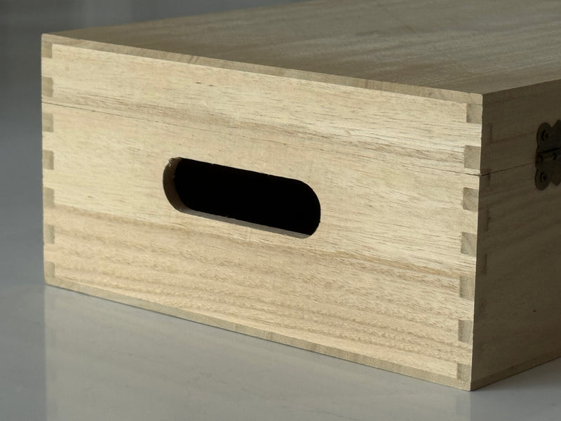 12" Unvarnished Wooden Box