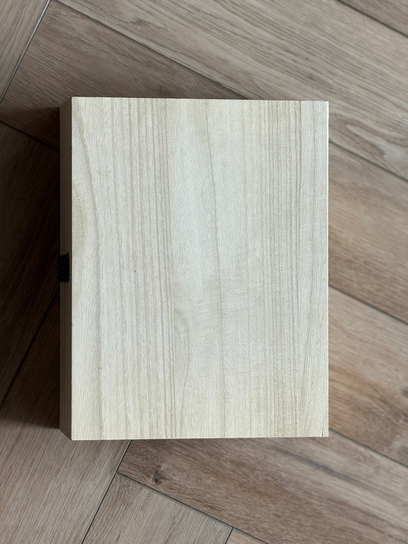 12" Unvarnished Wooden Box