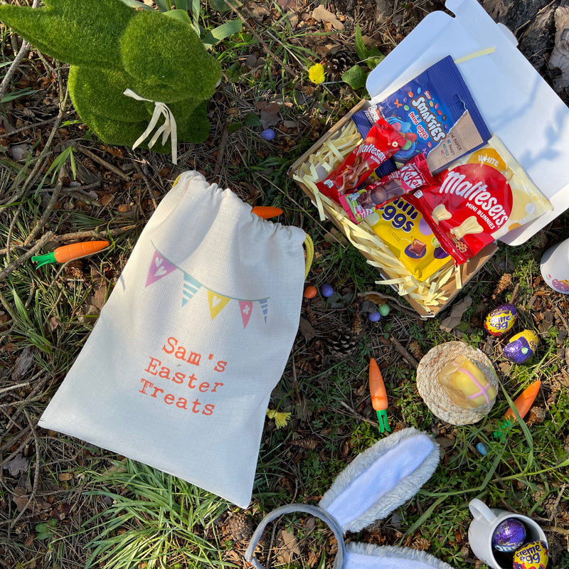 Easter Gift Bags Personalised with Easter Bunny