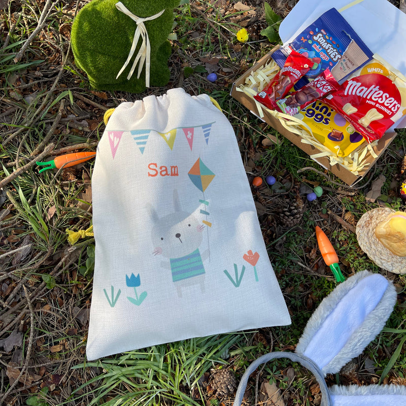 Easter Gift Bags Personalised with Easter Bunny