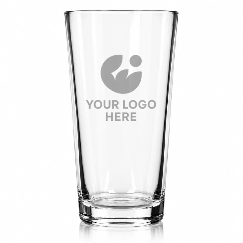 Custom Logo Engraved Pint Glass – Personalised Conical Beer Glass