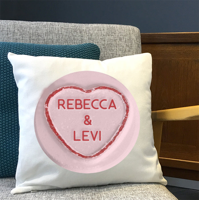 Personalised Love Heart Cushion – Custom Sweetheart Pillow Gift