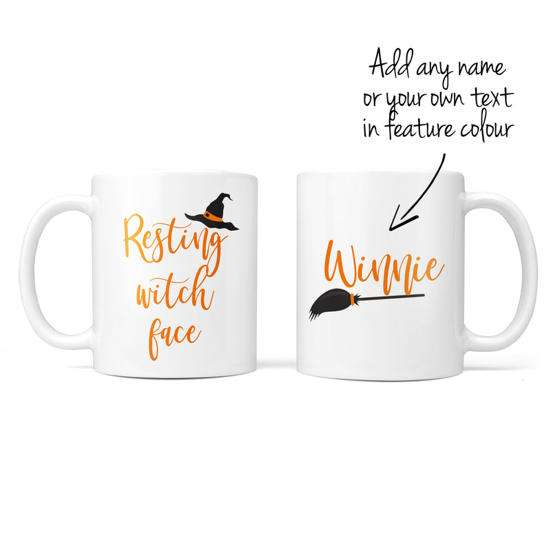 Funny Mug Gift - Resting Witch Face Mug Personalised - Halloween Or Stocking Filler Gift
