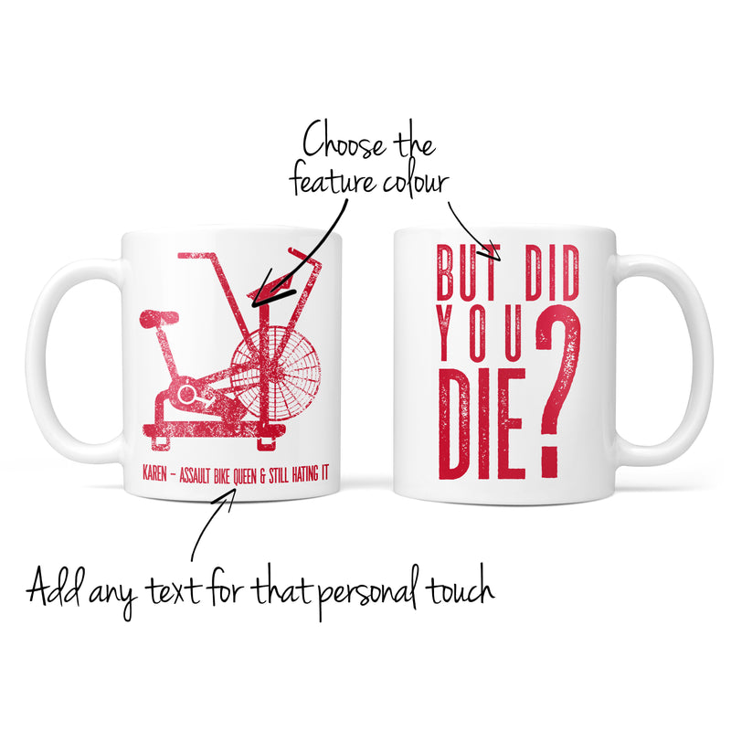 Crossfit athlete fun mug - Assault bike hate personalised