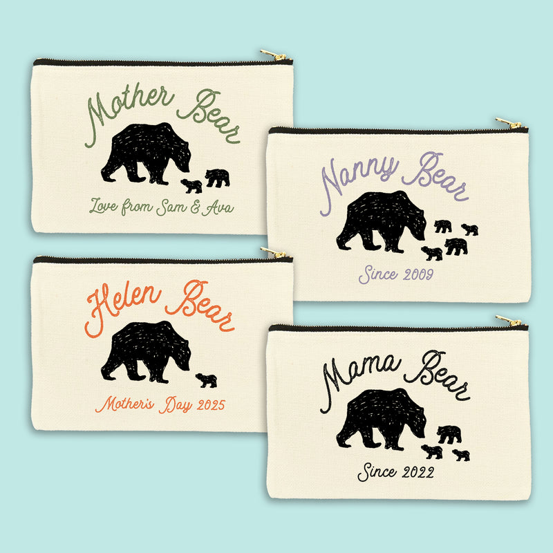 Personalised Mama Bear Pouch – Custom Gift for Busy Mums