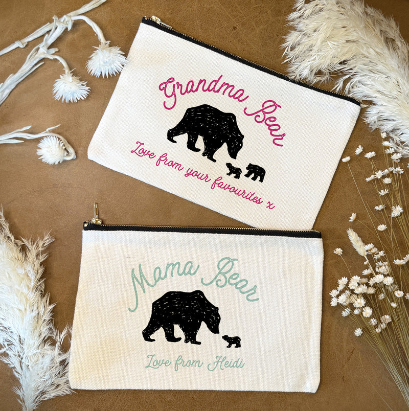Personalised Mama Bear Pouch – Custom Gift for Busy Mums