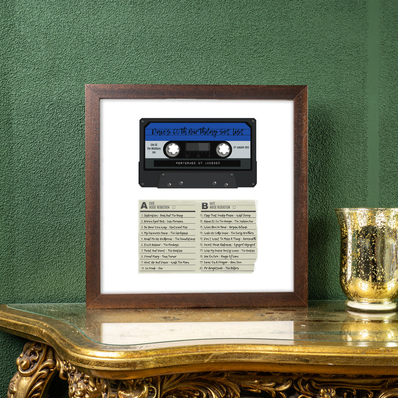 Retro Gift For Birthday - Mix Tape With Song List Personalised - Vintage Music Present