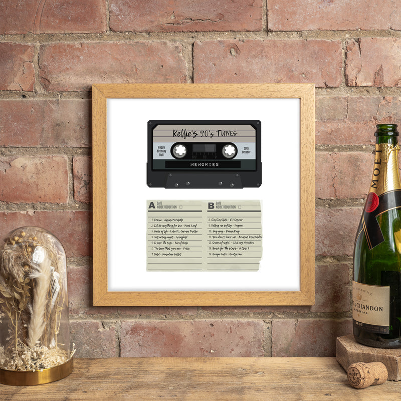 Retro Gift For Birthday - Mix Tape With Song List Personalised - Vintage Music Present