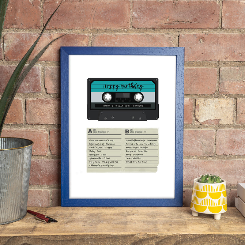 Retro Gift For Birthday - Mix Tape With Song List Personalised - Vintage Music Present