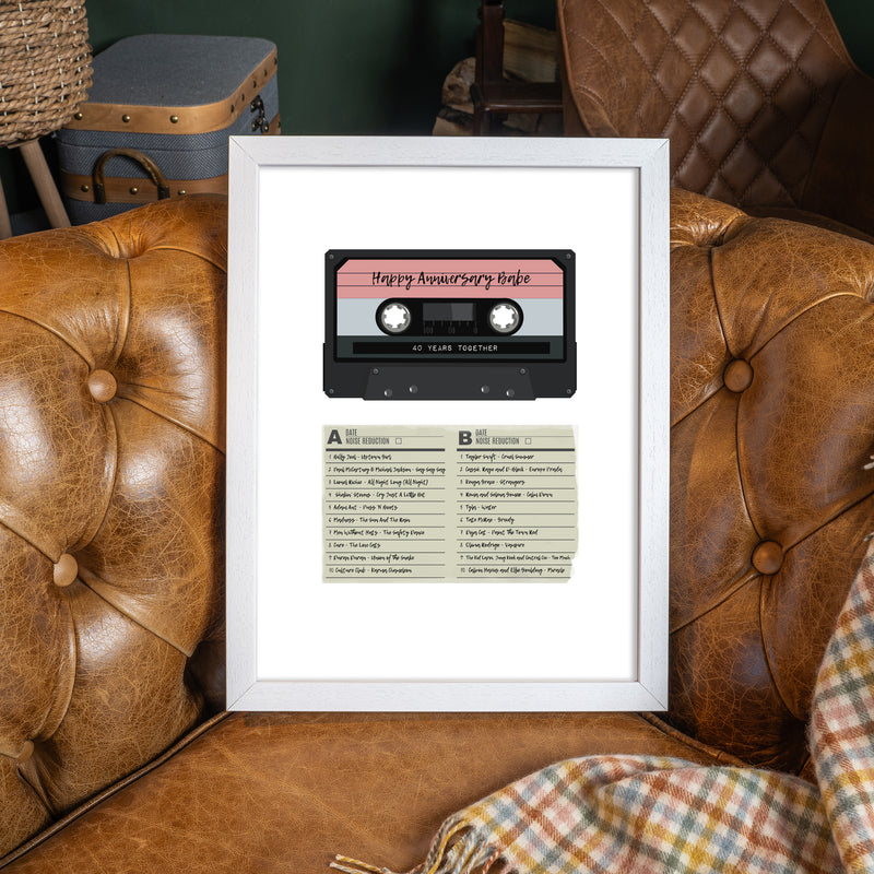 Retro Gift For Birthday - Mix Tape With Song List Personalised - Vintage Music Present