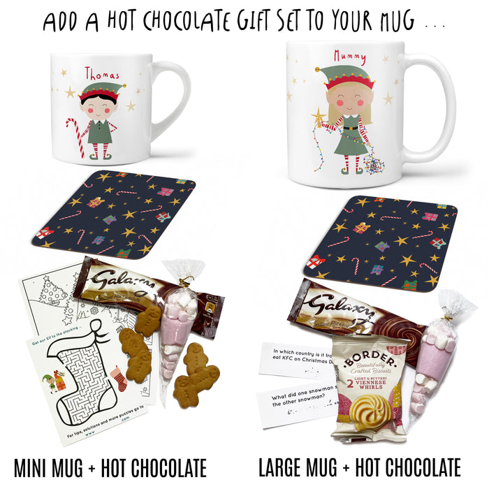 Personalised Elf Family Mug Set