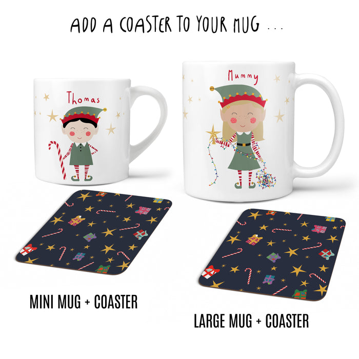 Personalised Elf Family Mug Set