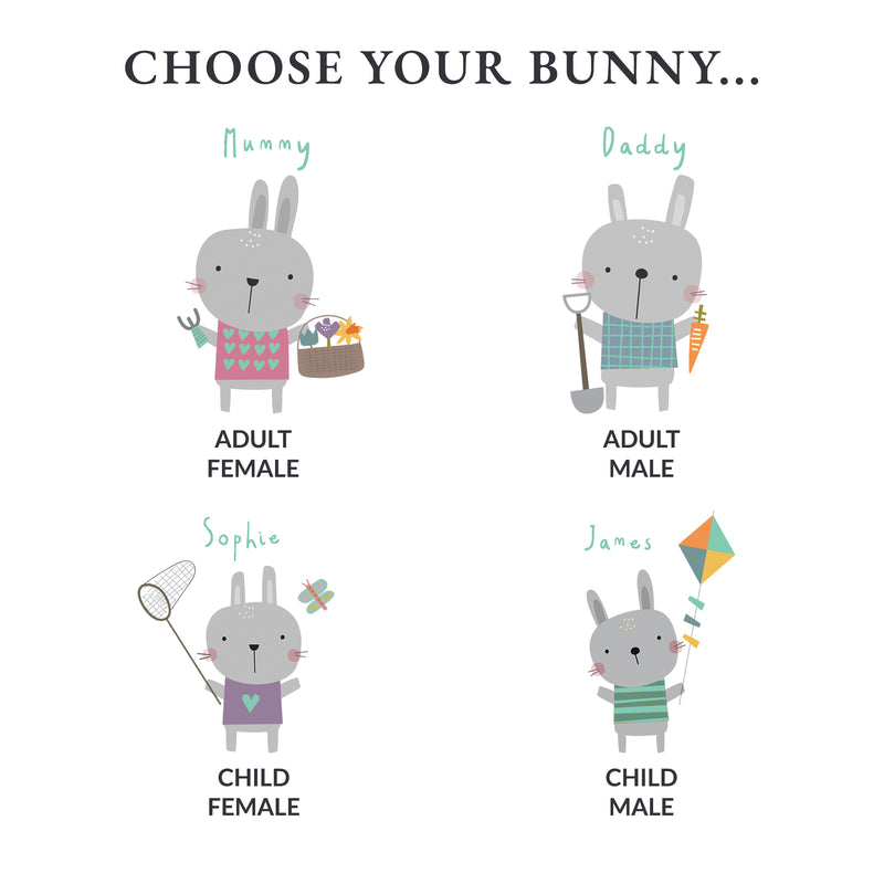 Easter Bunny Rabbit Matching Family Mug Set