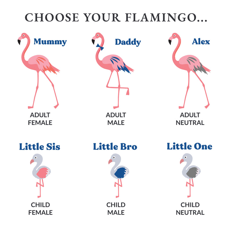 Flamingo Mug Set Personalised Gift For Families - Matching Flamingoes Mugs