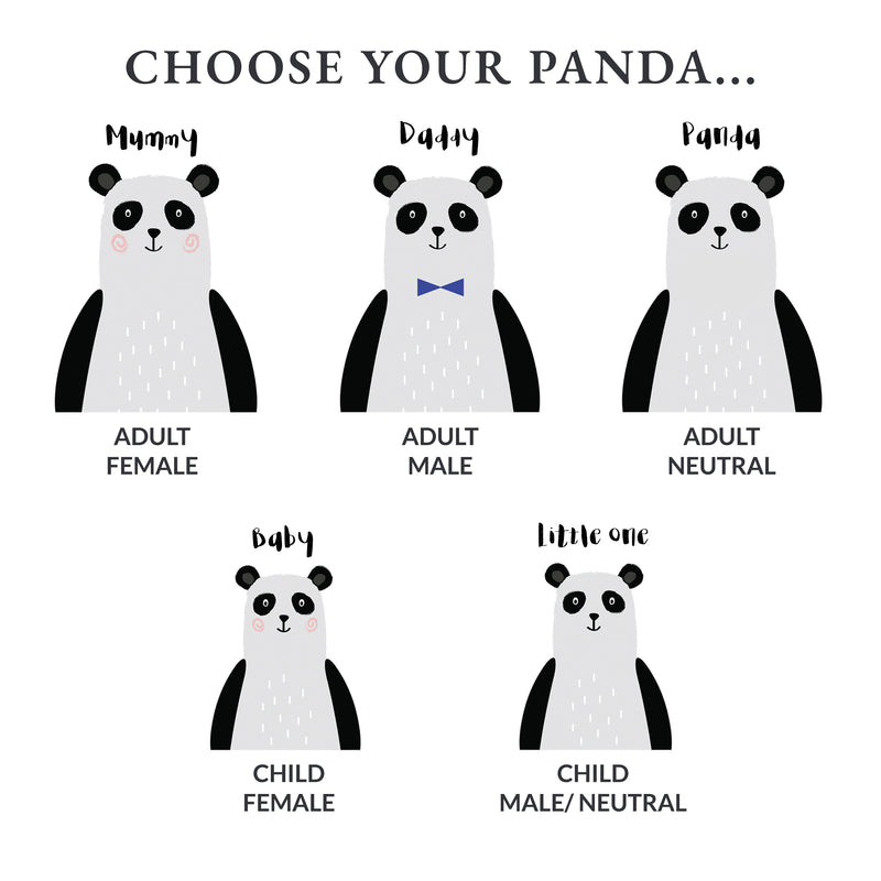 Panda Bear Personalised Mug and Coaster Set - Fun Mummy Daddy Baby Panda Family Gift - Mama Papa Toddler Mug Set Christmas Eve Present