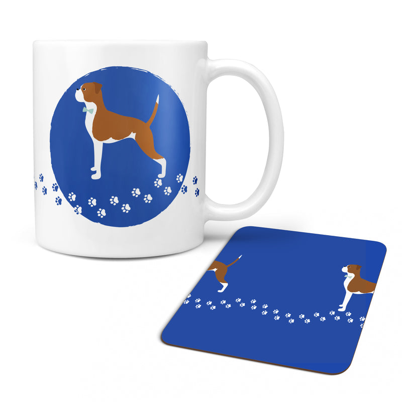 Personalised Boxer Dog Mug & Coaster Gift Set