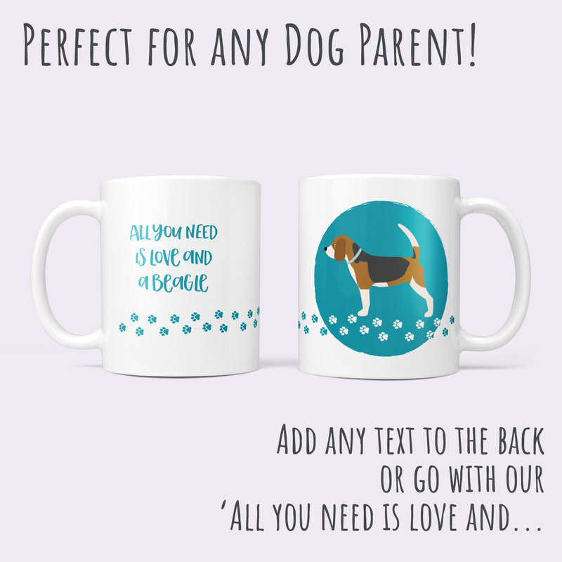 Personalised Beagle Dog Mug & Coaster Gift Set
