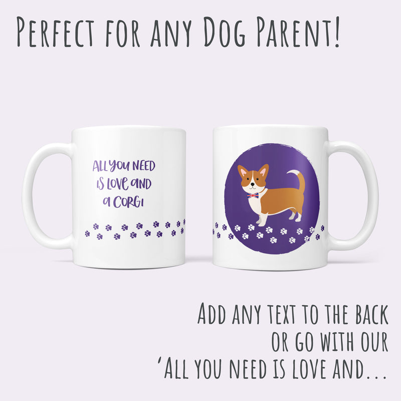 Personalised Corgi Dog Mug & Coaster Gift Set