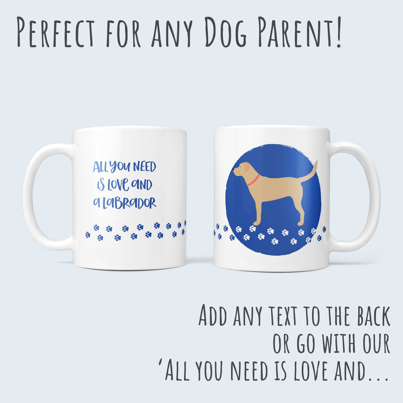 Personalised Labrador Mug & Coaster Dog Gift Set