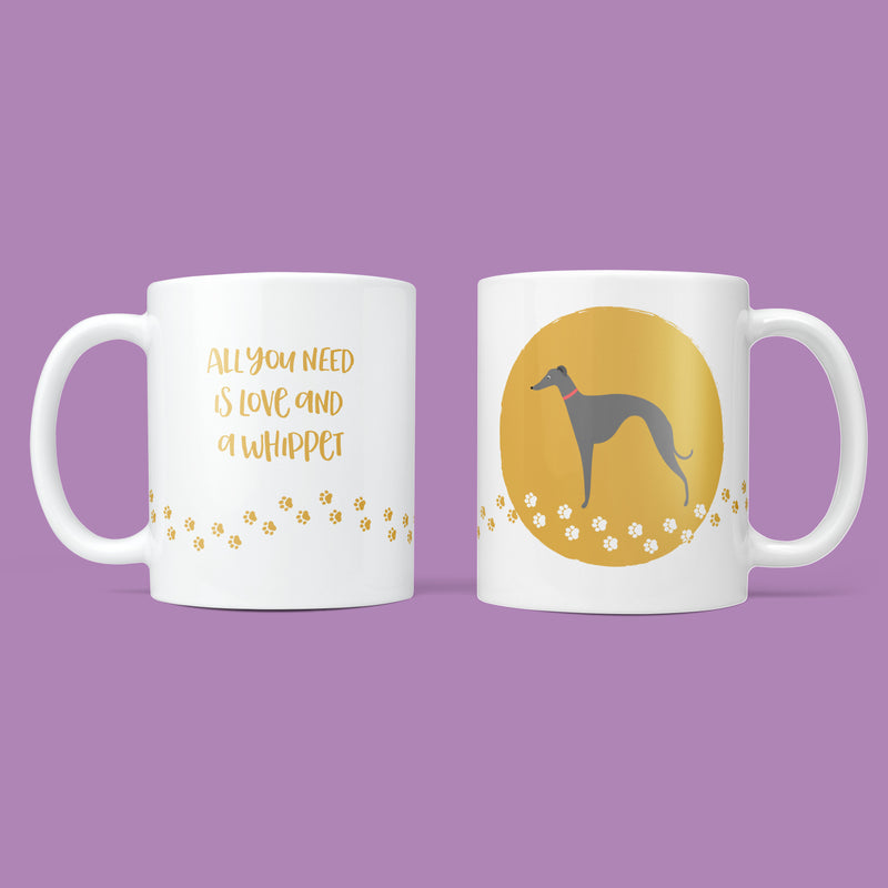 Personalised Whippet Mug & Coaster Dog Gift Set