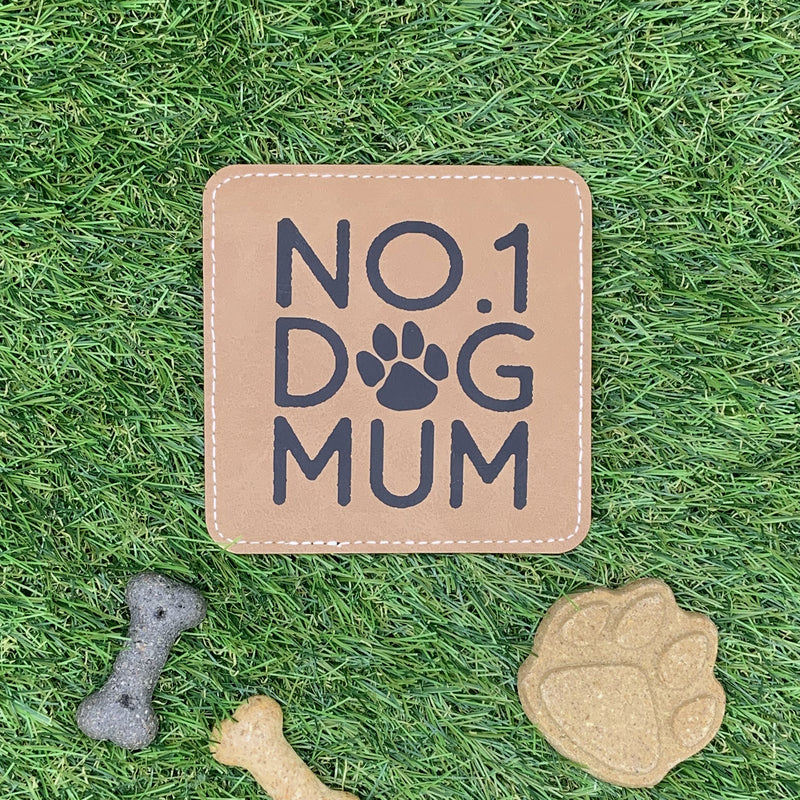 Personalised Number One Dog Mum Mug and Coaster Set