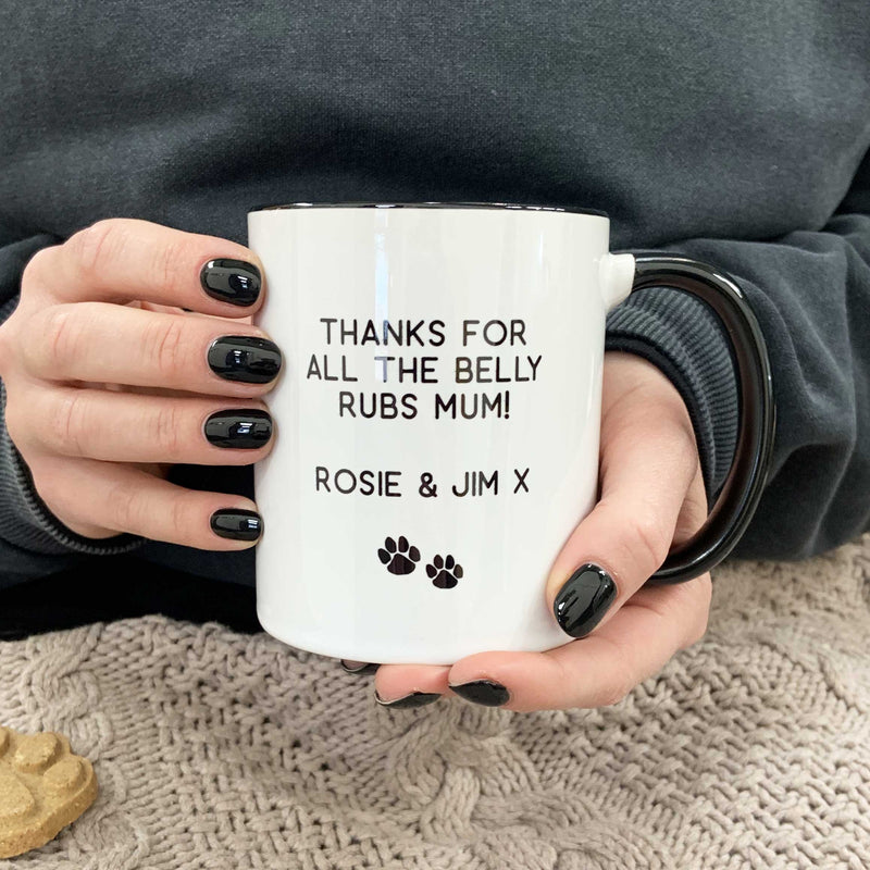 Personalised Number One Dog Mum Mug and Coaster Set